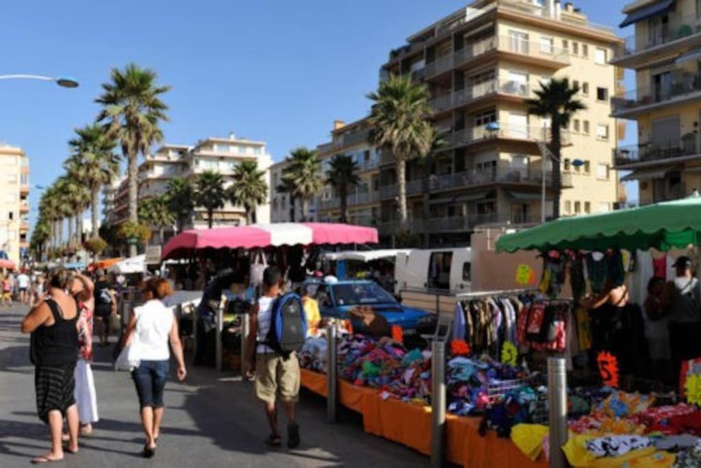 Appartement 20 Mts Plage, Pl Mediterranee, Vue Mer Parking Canet Exterior foto